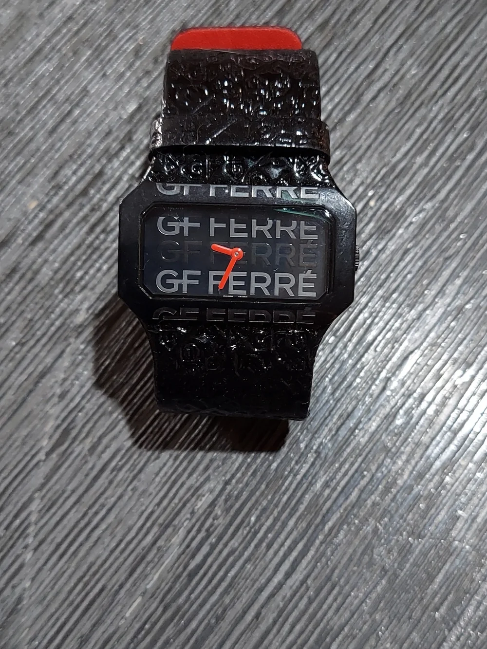 Gianfranco Ferré Black Watch with Red Accent